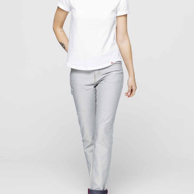 1083 - T-SHIRT COL ROND 403 UNI coton bio blanc Femme