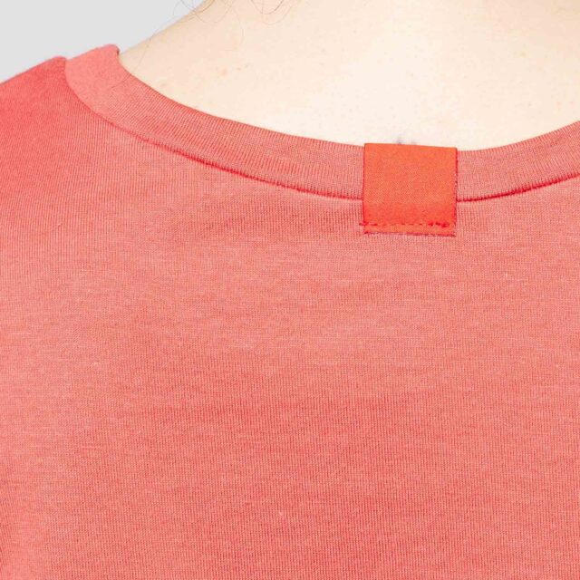 1083 - T-SHIRT COL ROND 403 UNI coton bio brique Femme