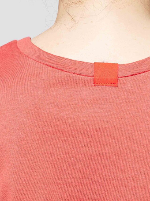 1083 - T-SHIRT COL ROND 403 UNI coton bio brique Femme