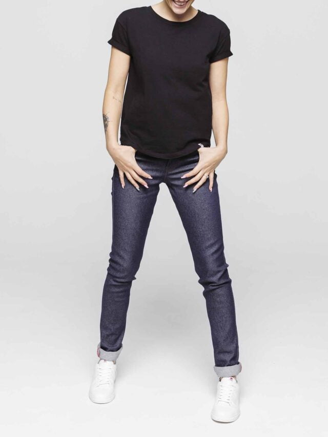 1083 - T-SHIRT COL ROND 403 UNI coton bio noir Femme