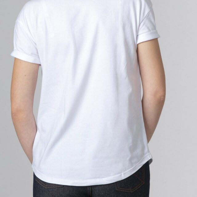 1083 - T-SHIRT COL ROND 403 AVENTURE coton bio blanc Femme