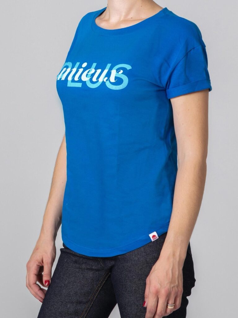 1083 - T-SHIRT COL ROND 403 PLUS MIEUX coton bio electrique Femme