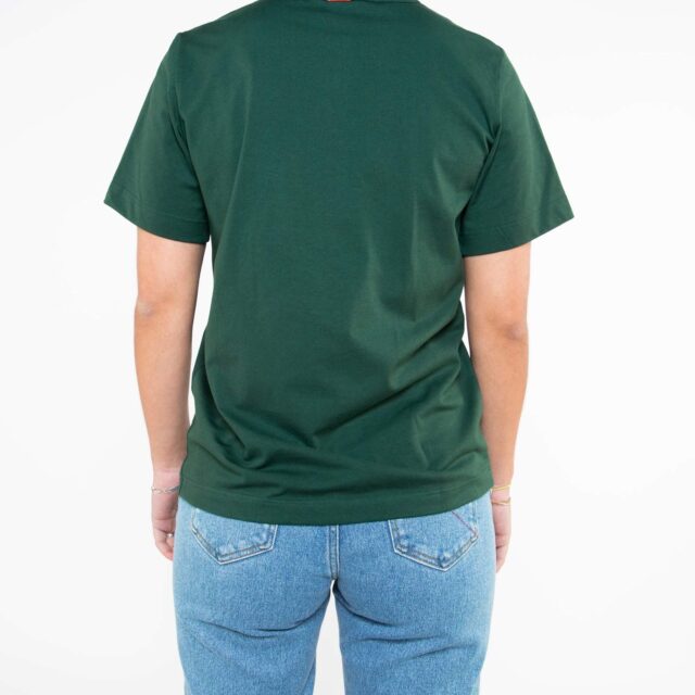 1083 - T-SHIRT DROIT 404 UNI coton bio vert emeraude Femme