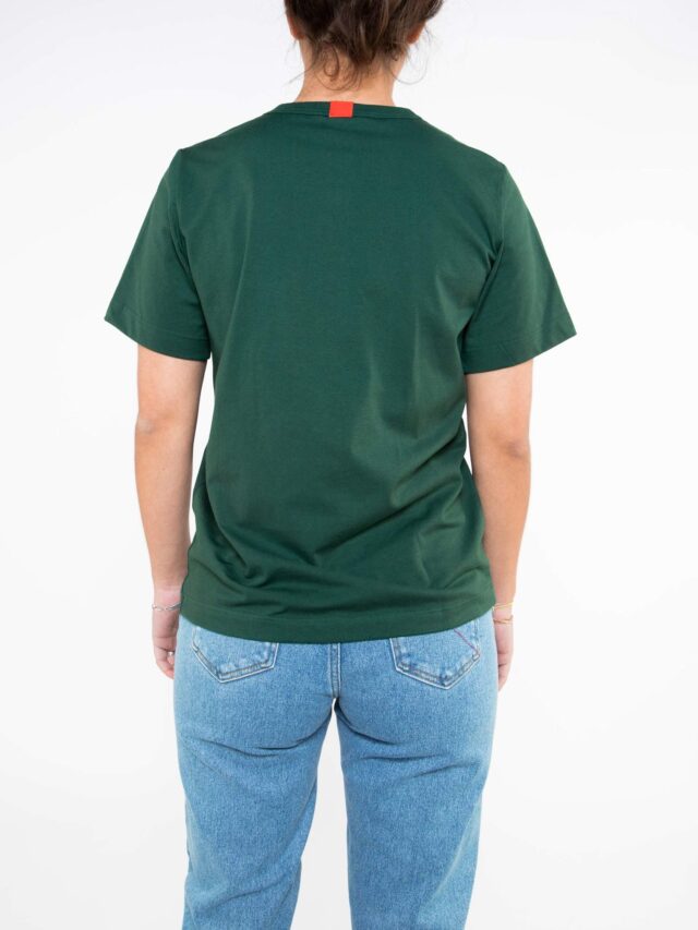 1083 - T-SHIRT DROIT 404 UNI coton bio vert emeraude Femme
