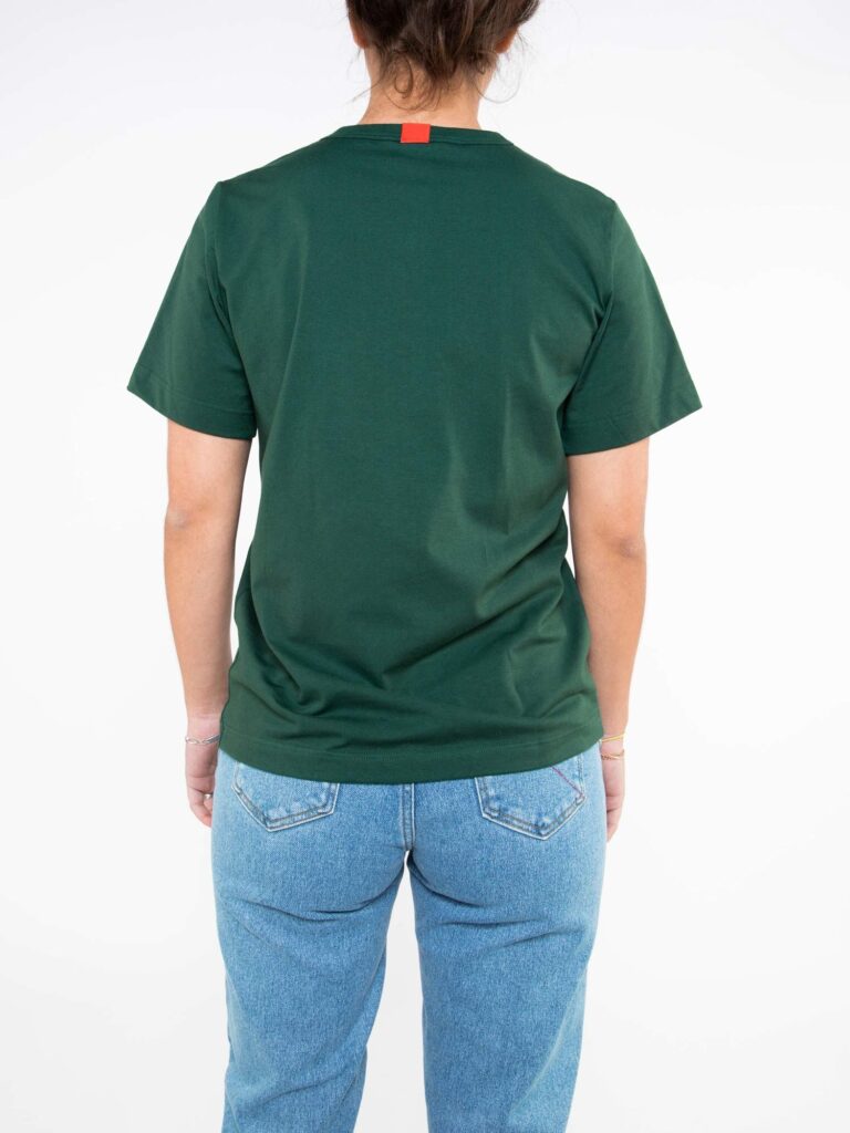 1083 - T-SHIRT DROIT 404 UNI coton bio vert emeraude Femme