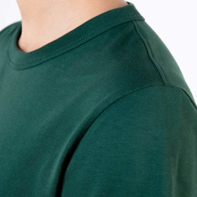 1083 - T-SHIRT DROIT 404 UNI coton bio vert emeraude Femme