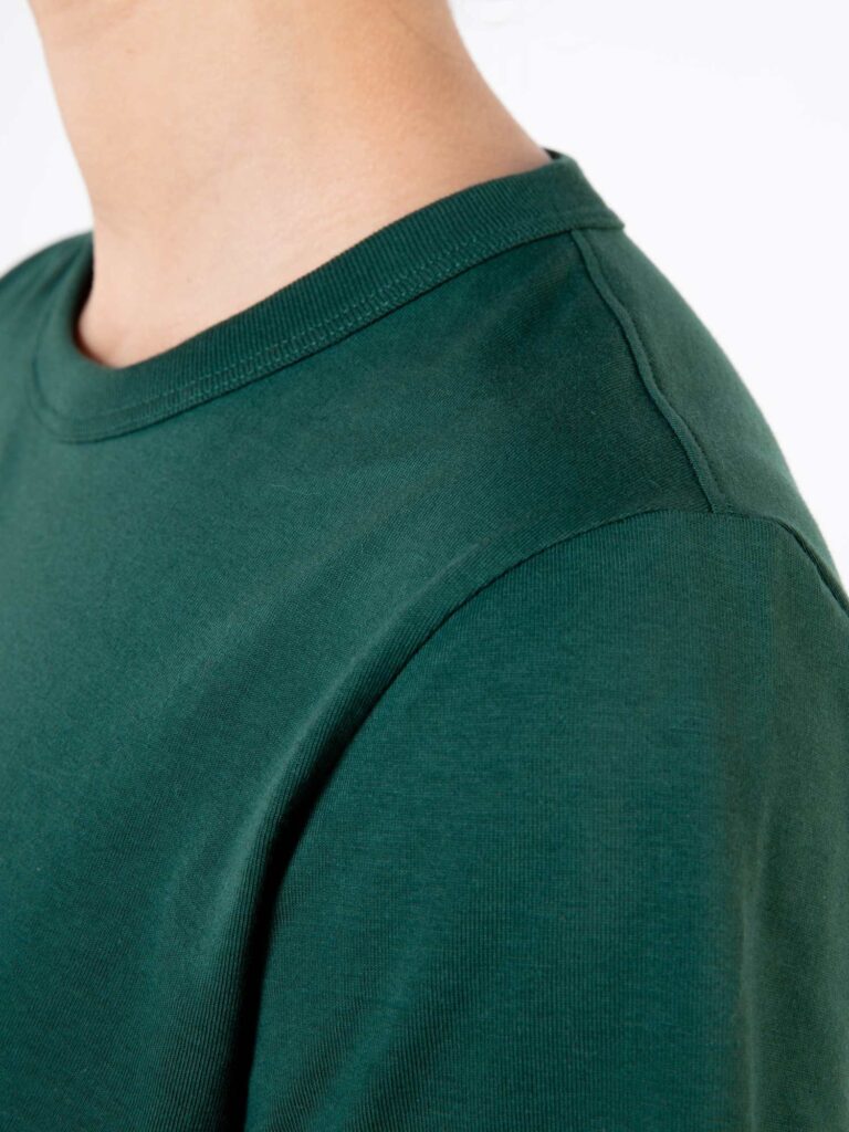 1083 - T-SHIRT DROIT 404 UNI coton bio vert emeraude Femme