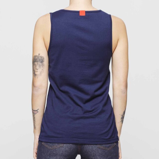 1083 - DEBARDEUR DROIT 450 UNI coton bio bleu marine Femme