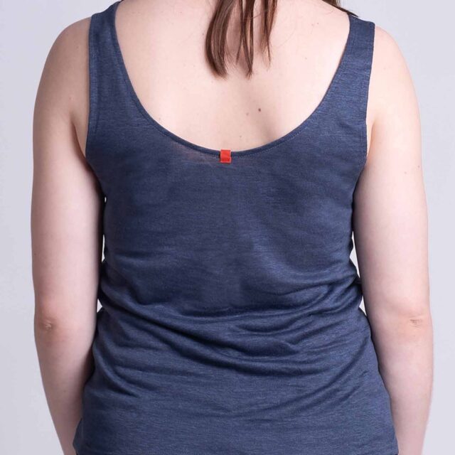 1083 - DEBARDEUR FLUIDE 451 UNI SPLICE lin bleu Femme