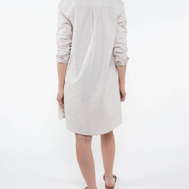 1083 - ROBE CHEMISE blanche naturel 551 blanc des Vosges coton bio