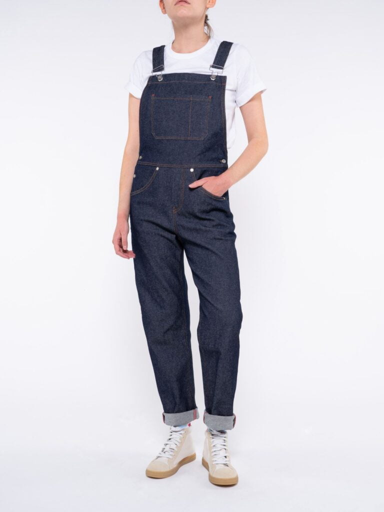 1083 - SALOPETTE JEANS 571 coton bio superdenim flex indigo brut Unisexe