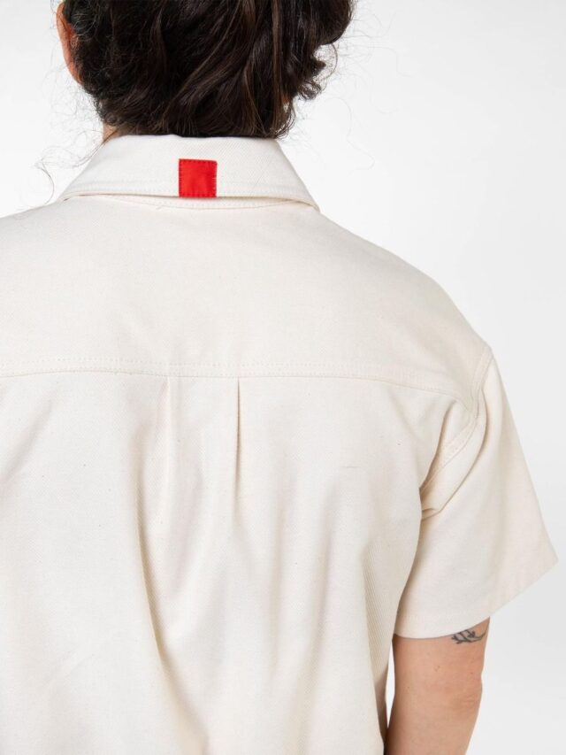 1083 - COMBISHORT AMPLE 572 UNI coton bio denimoriginal ecru Femme