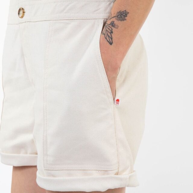 1083 - COMBISHORT AMPLE 572 UNI coton bio denimoriginal ecru Femme