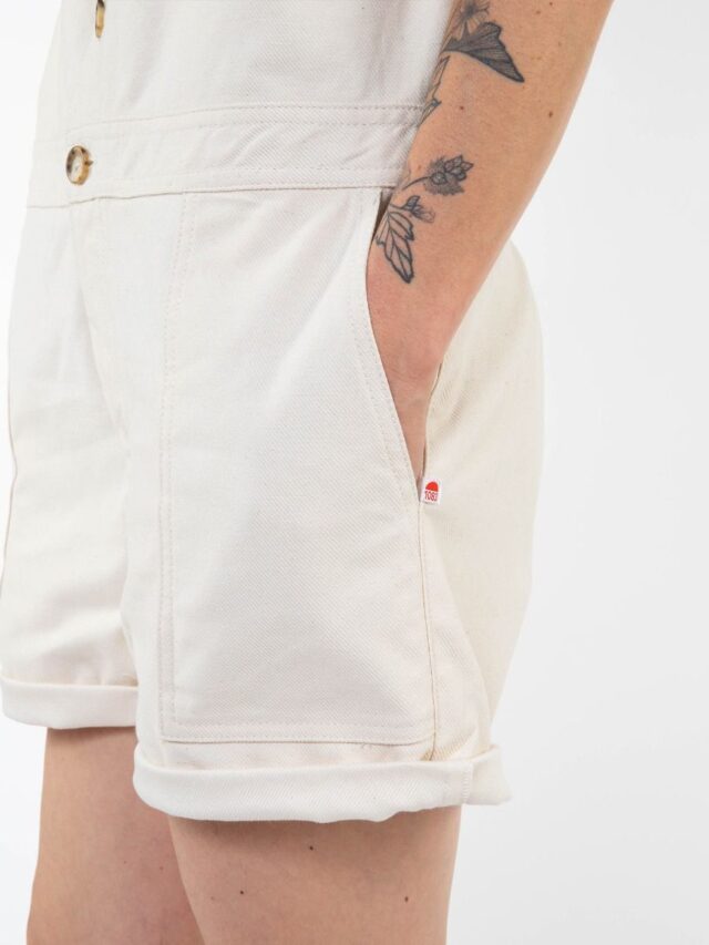 1083 - COMBISHORT AMPLE 572 UNI coton bio denimoriginal ecru Femme