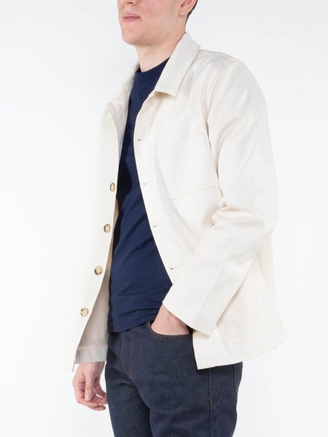 1083 - VESTE DE TRAVAIL DROITE 703 coton bio denimoriginal écru Homme