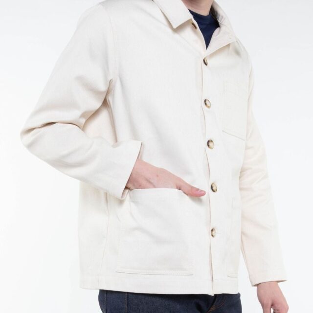 1083 - VESTE DE TRAVAIL DROITE 703 coton bio denimoriginal écru Homme