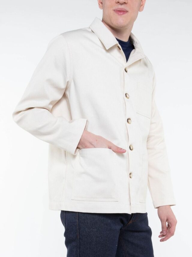 1083 - VESTE DE TRAVAIL DROITE 703 coton bio denimoriginal écru Homme