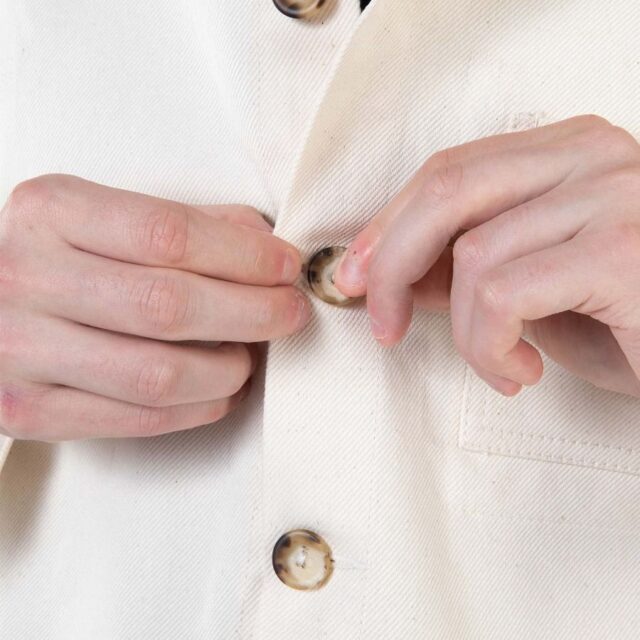 1083 - VESTE DE TRAVAIL DROITE 703 coton bio denimoriginal écru Homme