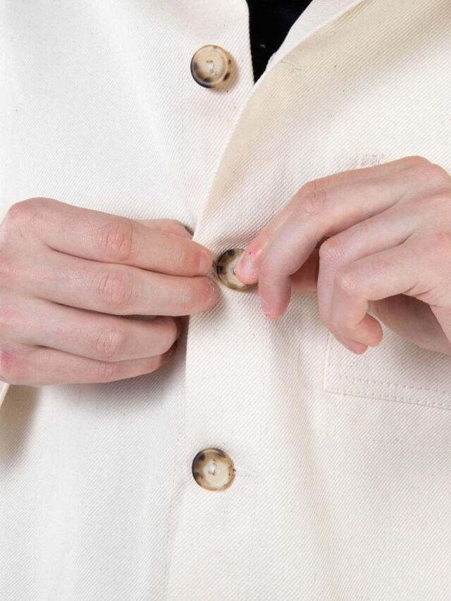 1083 - VESTE DE TRAVAIL DROITE 703 coton bio denimoriginal écru Homme