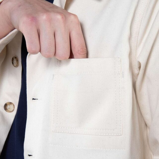 1083 - VESTE DE TRAVAIL DROITE 703 coton bio denimoriginal écru Homme