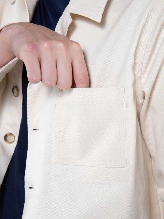 1083 - VESTE DE TRAVAIL DROITE 703 coton bio denimoriginal écru Homme