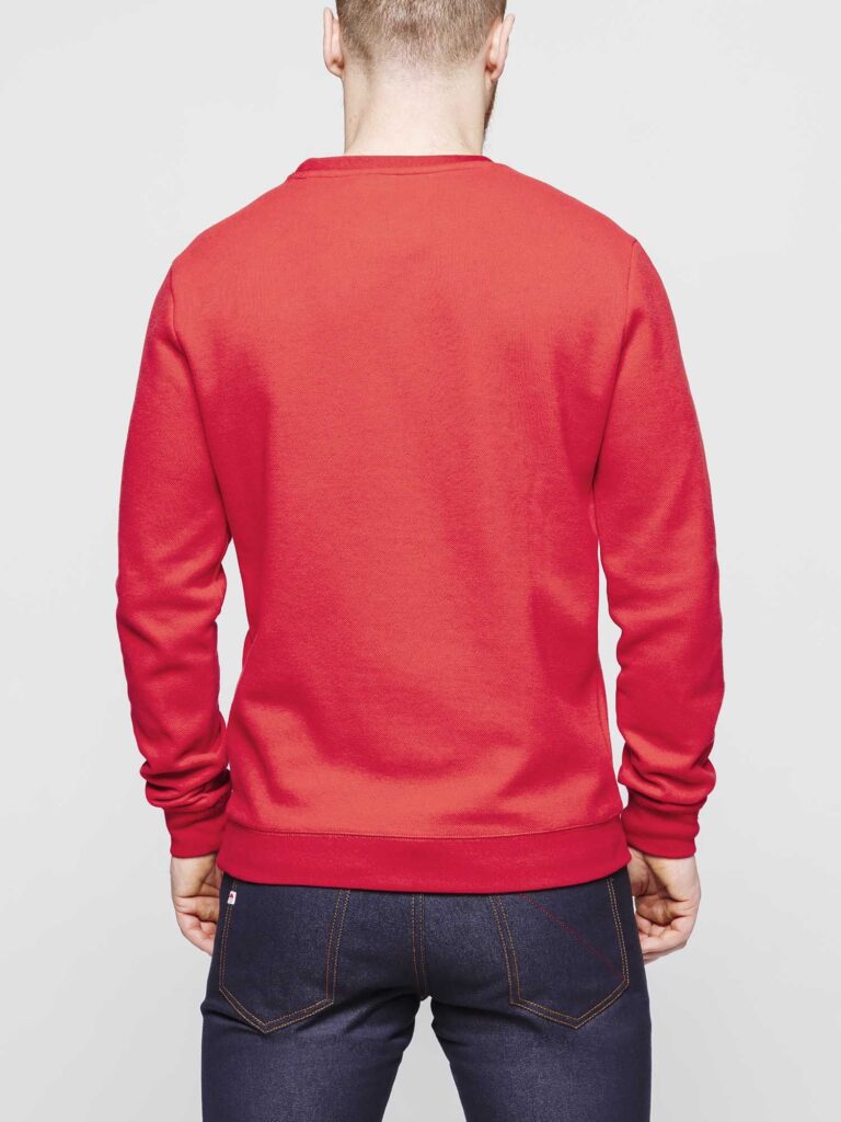 1083 - SWEAT 750 LA GENTLE FACTORY coton recycle rouge Homme