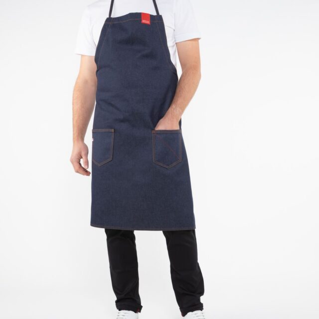 1083 - TABLIER JEANS 820 coton bio superdenim bleu Unisexe