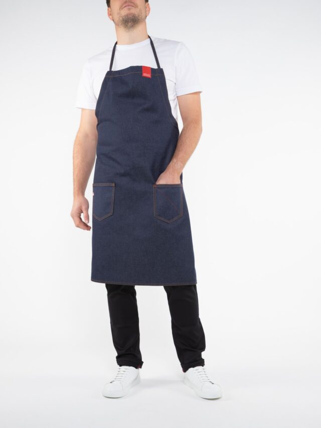 1083 - TABLIER JEANS 820 coton bio superdenim bleu Unisexe