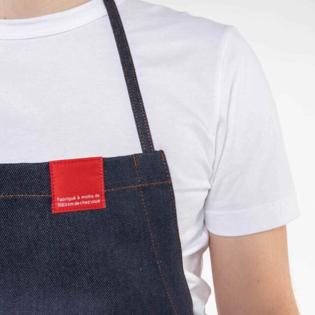 1083 - TABLIER JEANS 820 coton bio superdenim bleu Unisexe