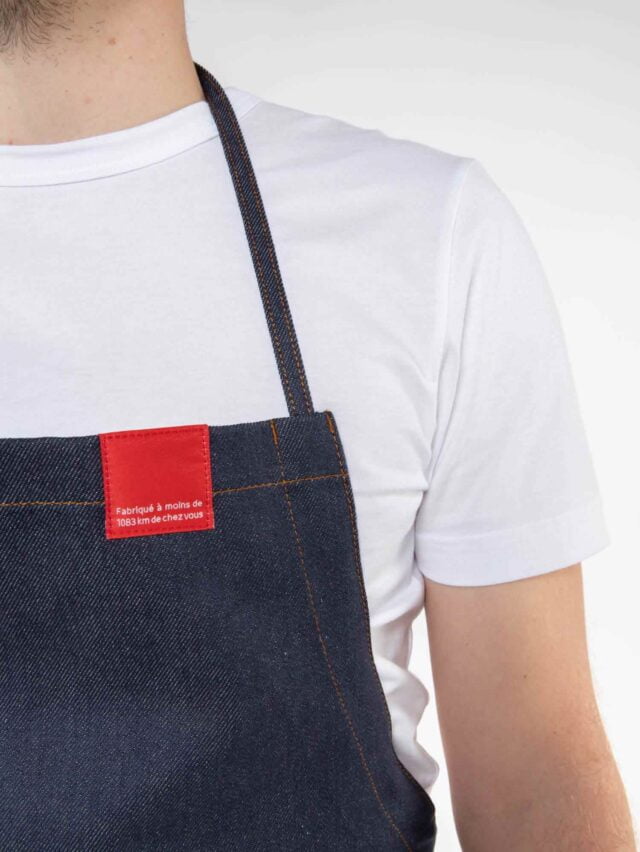 1083 - TABLIER JEANS 820 coton bio superdenim bleu Unisexe