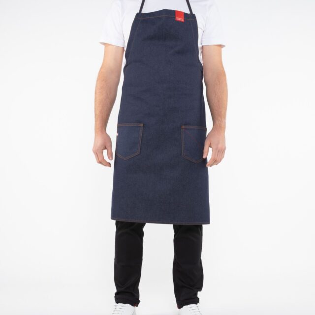 1083 - TABLIER JEANS 820 coton bio superdenim bleu Unisexe