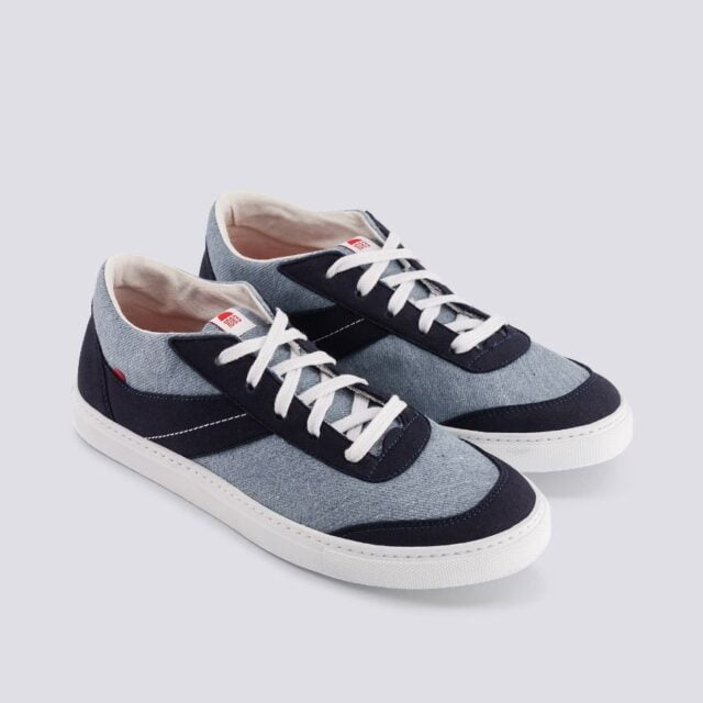 1083 - SNEAKERS VEGAN 901V jeans recycle bleu clair bleu Unisexe