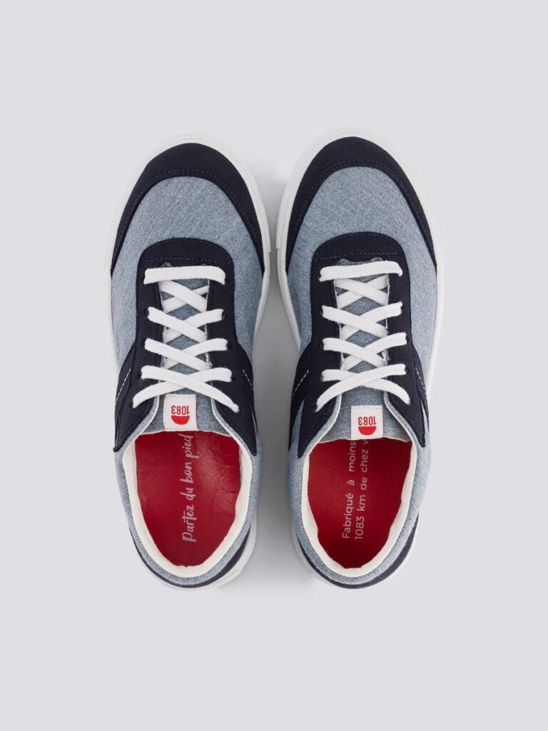 1083 - SNEAKERS VEGAN 901V jeans recycle bleu clair bleu Unisexe