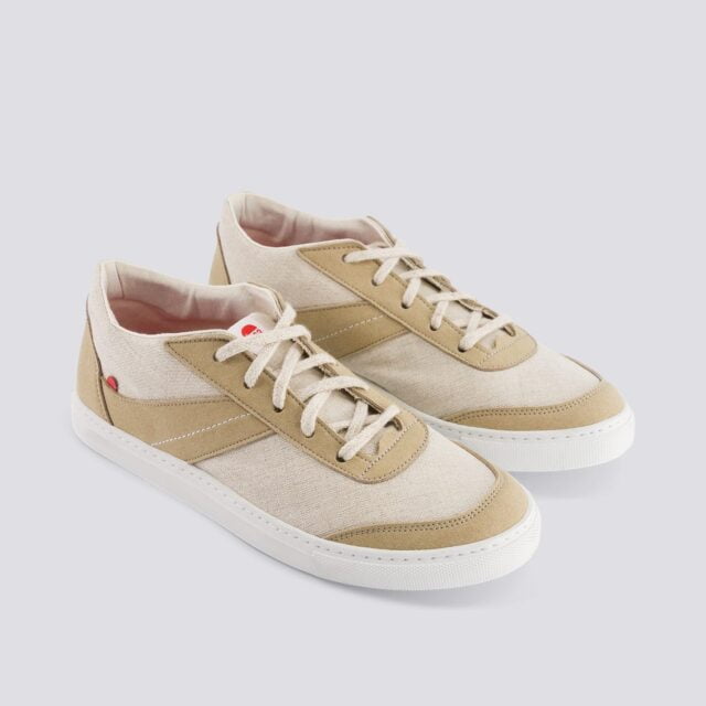 1083 - SNEAKERS LIN VEGAN 901V microfibre beige Unisexe