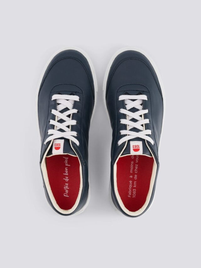 1083 - SNEAKERS 902 cuir bleu minéral Unisexe