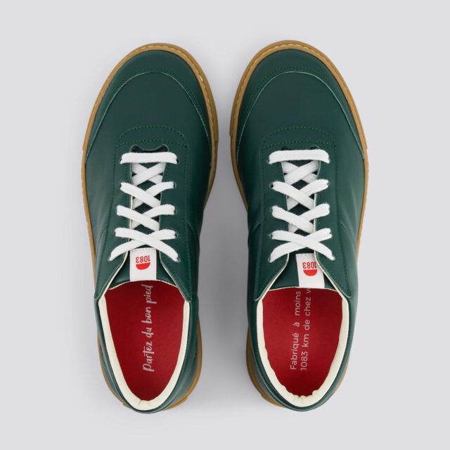 1083 - SNEAKERS 902 cuir vert sapin Unisexe