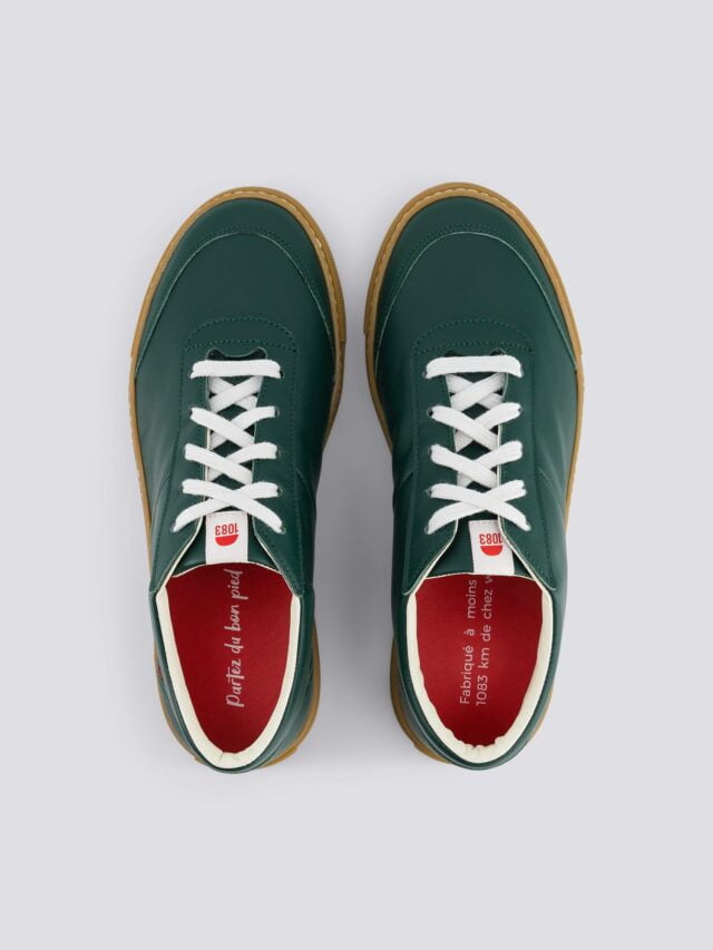 1083 - SNEAKERS 902 cuir vert sapin Unisexe