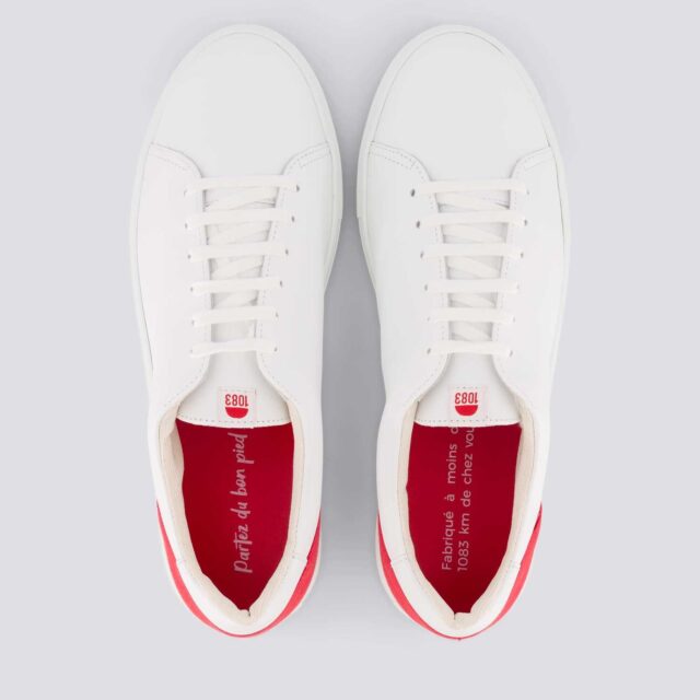 1083 - SNEAKERS 912 cuir rouge Unisexe