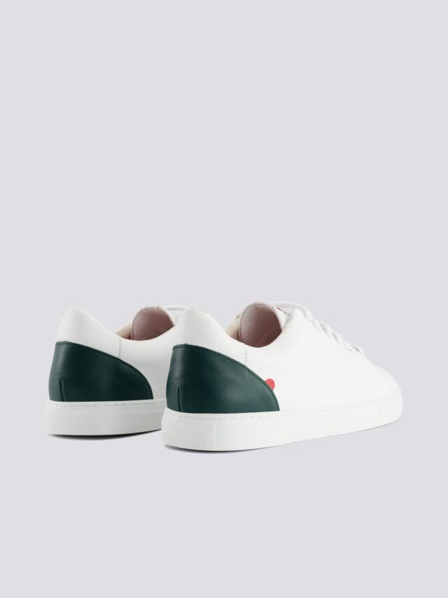 1083 - SNEAKERS 912 cuir blanc sapin Unisexe