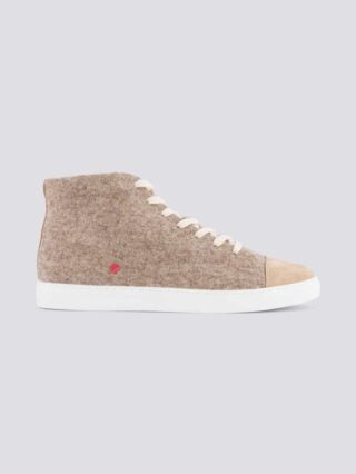SNEAKERS LAINE 954 montantes greige Unisexe par la marque 1083 1083 - SNEAKERS LAINE 954 montantes greige Unisexe