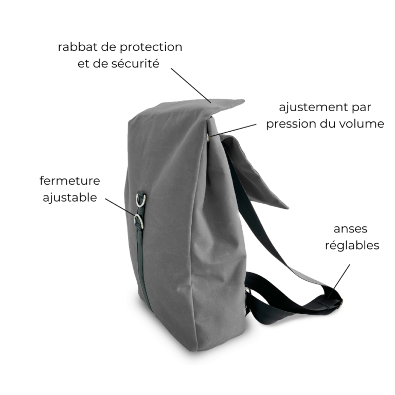 Saint Lazare - Sac à dos français - gris ardoise