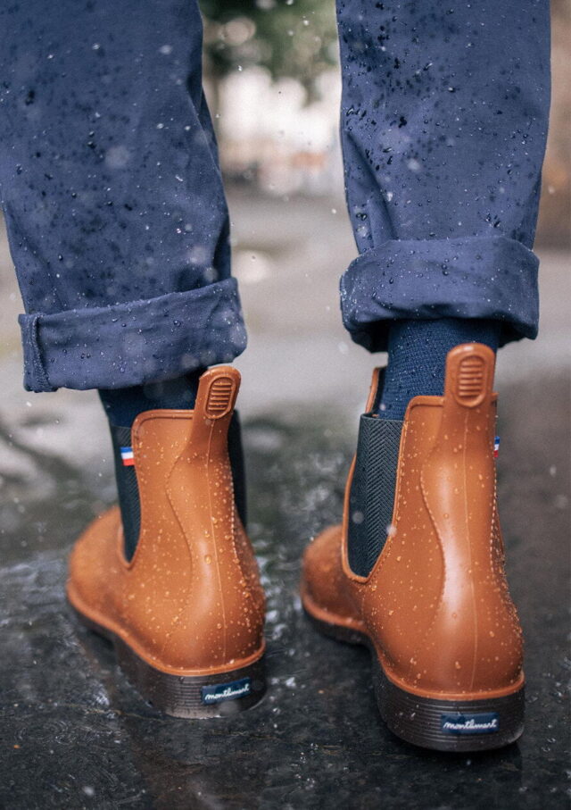 Montlimart - BOOTS MONTPLUIE COGNAC CHEVRONS NOIR
