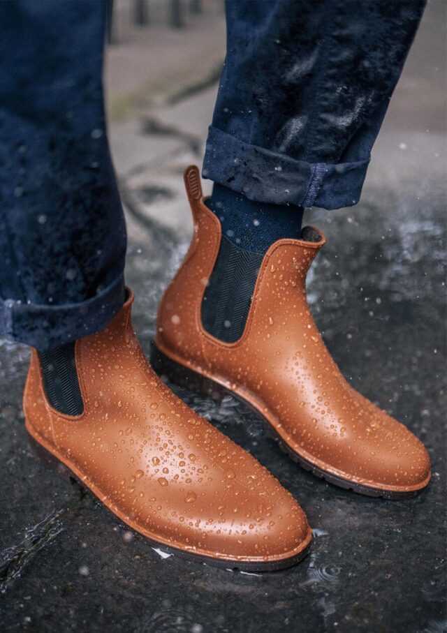 Montlimart - BOOTS MONTPLUIE COGNAC CHEVRONS NOIR