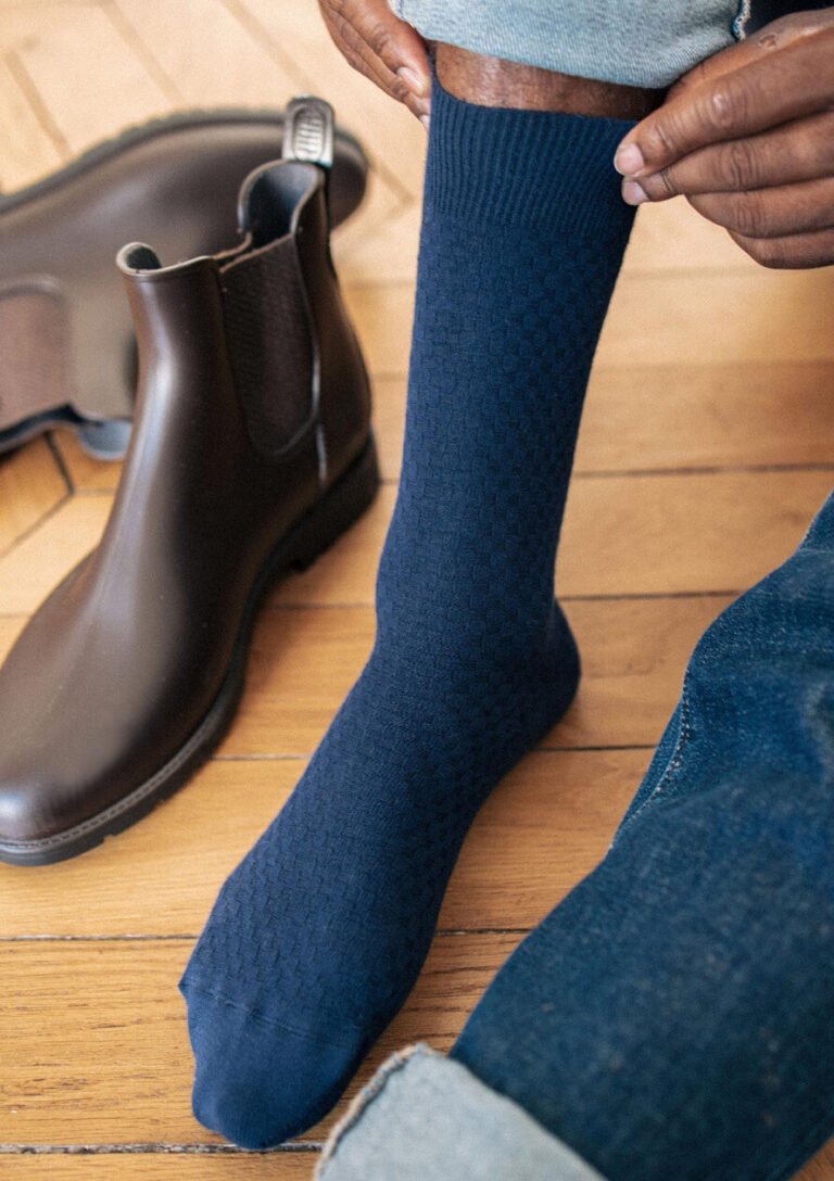 Montlimart - CHAUSSETTES ALVEOLE MARINE
