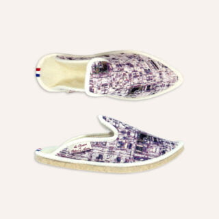 Babouches pour femme Jacquard Calia par la marque Les Chaussons de Bébert et Nonore Les Chaussons de Bébert et Nonore - Babouches pour femme Jacquard Calia