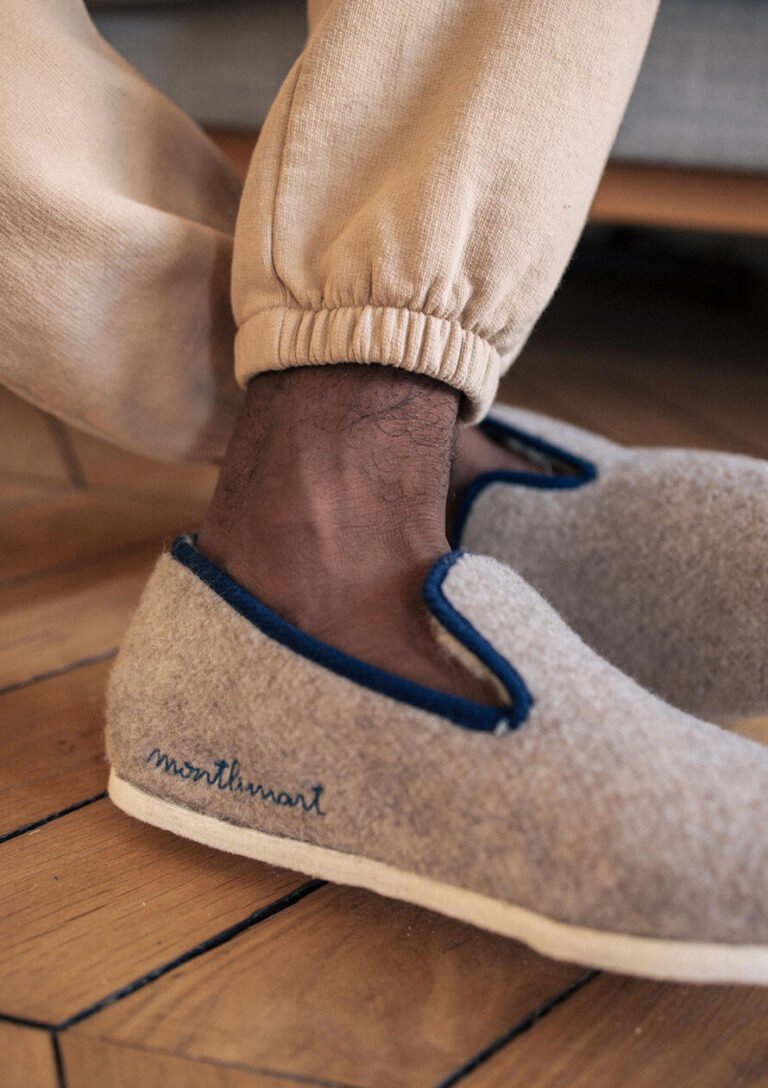 Montlimart - CHAUSSONS MARTIN BEIGE/MARINE