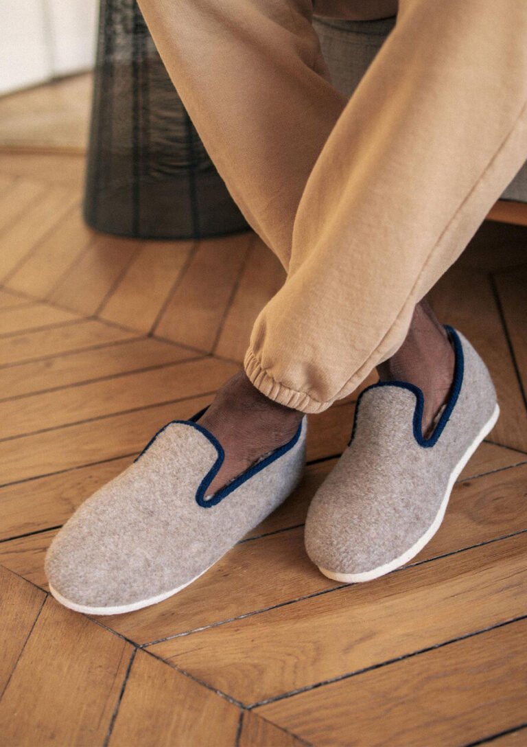 Montlimart - CHAUSSONS MARTIN BEIGE/MARINE