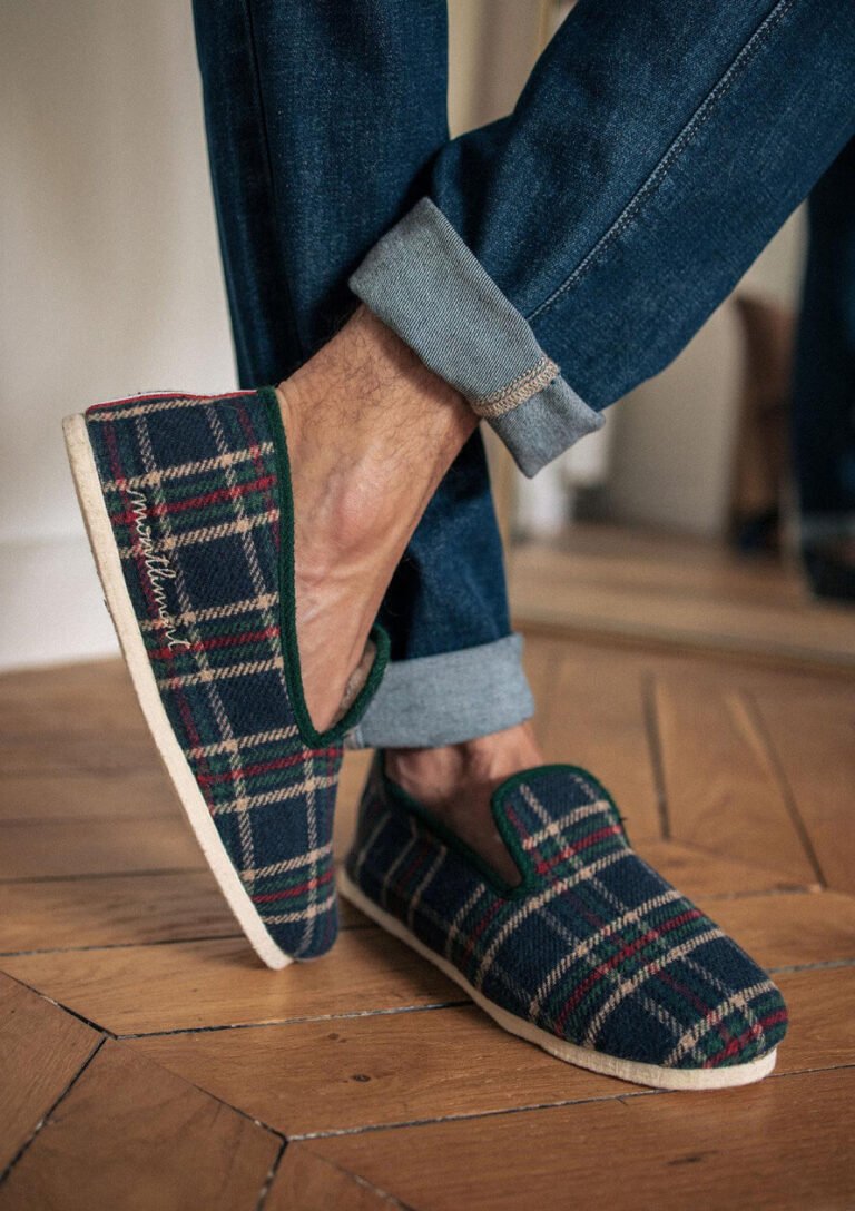 Montlimart - CHAUSSONS MARTIN TARTAN VERT