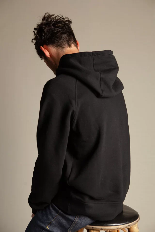 Ecclo - Sweat à capuche noir Unisexe