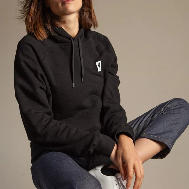 Ecclo - Sweat à capuche noir Unisexe